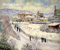 Vue d'Argenteuil sous la neige