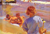 Ninos en la playa (Valencia)