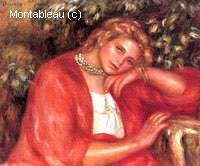 Pensive Young Woman Leaning on her Elbow