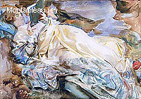 Rose-Marie Ormond Reading in a Cashmere Shawl