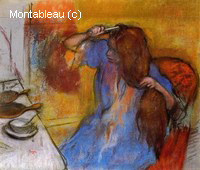 Woman Combing Her Hair
