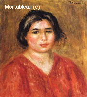 Gabrielle in a Red Blouse