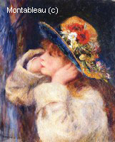 Young Girl in a Hat Decorated with Wildflowers