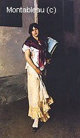 Italian Girl with Fan