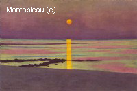 Coucher de soleil bronze-violet