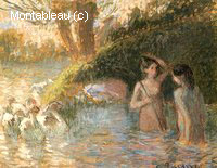 Baigneuses Gardant des Oies