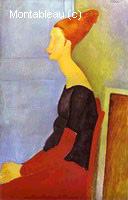 Portrait of Jeanne Hebuterne Seated in Profile