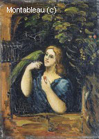 Woman with Parrot
