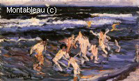 Children in the sea