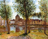 Poplars at Moret-sur-Loing, August Afternoon