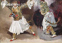Two Greek Warriors Dancing