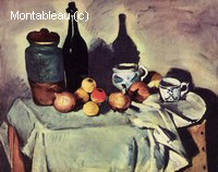 Still Life, Post, Bottle, Cup and Fruit