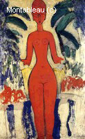 Standing Nude with Garden Background