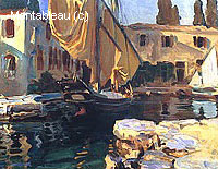 San Vigilio, a Boat with Golden Sail