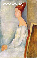 Portrait of Jeanne Hebuterne Seated in Profile