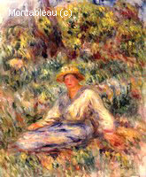 Woman in Blue in a Landscape