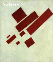 Suprematism with Eight Red Rectangles