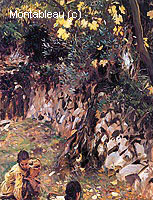 Girls Gathering Blossoms Valdemosa Majorca