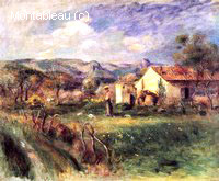 Young Woman Standing near a Farmhouse in Milly