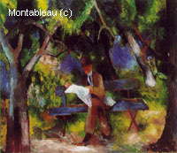 Man Reading in the Park