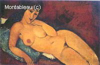 Nude on a Blue Cushion