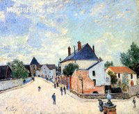Street in Moret (Gateway of Bourgogne from Across the Bridge)