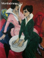 Two Women with Washbasin