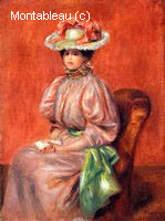 Seated Woman with Green Sash