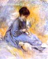 Young Woman with Dog