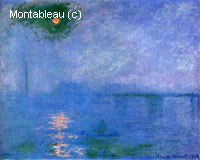 Pont de Charing Cross, brouillard sur la Tamise