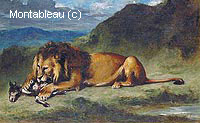 Lion Devouring a Goat