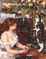 Young Girl with a Cat