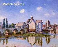 The Moret Bridge in the Sunlight