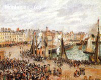 Le Marché de Poissons, Dieppe, Temps Gris, Matin