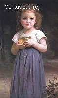 Little Girl Holding Apples in the Hands