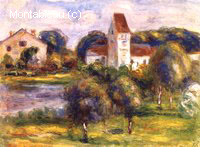 Breton Landscape, Church and Orchard