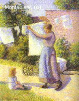 Femme Etendant le Linge