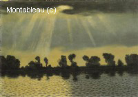 La seine près Les Andelys, soleil pâle