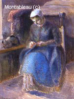 Femme entrain de Coudre