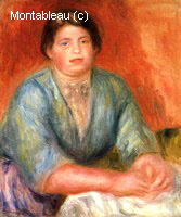 Seated Woman in a Blue Dress