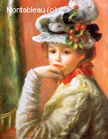Young Girl in a White Hat (Woman Leaning on Her Hand)