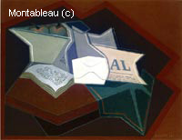 Compotier, Carafe and Open Book