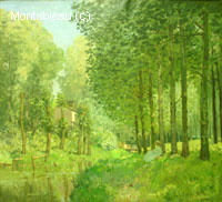 Le repos au bord du ruisseau, lisière du bois