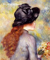 Young Girl Holding a Bouquet of Tulips