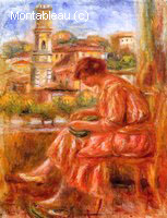Woman at the Window with a View of Nice