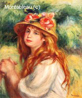 Blond in a Straw Hat (Seated Girl)