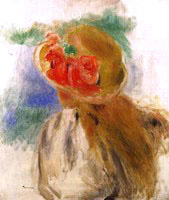 Young Girl in a Flowered Hat