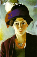 Portrait of the Artist's wife Elisabeth with a Hat