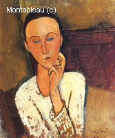 Lunia Czechowska, Left Hand on her Cheek