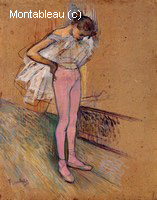 Danseuse Ajustant ses Collants